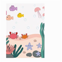 Cartoon Marine Life Marine Drawing Large Garden Flag (two Sides) by Sarkoni