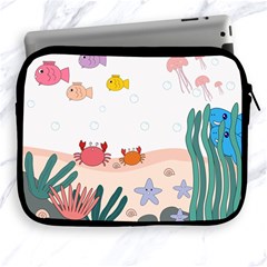 Cartoon Marine Life Marine Drawing Apple Ipad 2/3/4 Zipper Cases by Sarkoni