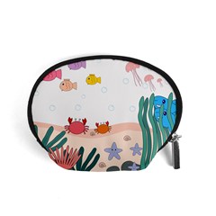 Cartoon Marine Life Marine Drawing Accessory Pouch (small) by Sarkoni