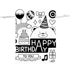 Happy Birthday Celebration Party Lightweight Drawstring Pouch (xl) by Sarkoni