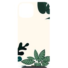 Leaves Plants Foliage Border Iphone 14 Black Uv Print Case by Sarkoni