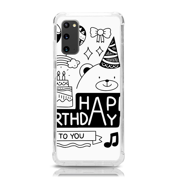 Happy Birthday Celebration Party Samsung Galaxy S20 6.2 Inch TPU UV Case