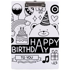 Happy Birthday Celebration Party A4 Acrylic Clipboard by Sarkoni