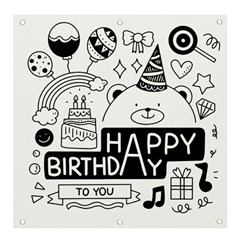 Happy Birthday Celebration Party Banner And Sign 4  X 4  by Sarkoni