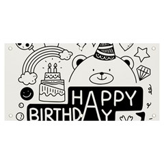 Happy Birthday Celebration Party Banner And Sign 6  X 3  by Sarkoni