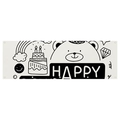 Happy Birthday Celebration Party Banner And Sign 12  X 4  by Sarkoni