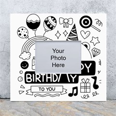 Happy Birthday Celebration Party White Wall Photo Frame 5  X 7  by Sarkoni