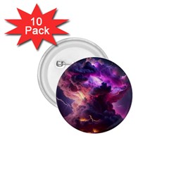 Cloud Heaven Storm Chaos Purple 1 75  Buttons (10 Pack) by Sarkoni