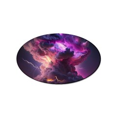 Cloud Heaven Storm Chaos Purple Sticker (oval) by Sarkoni