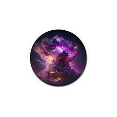 Cloud Heaven Storm Chaos Purple Golf Ball Marker (4 Pack) by Sarkoni