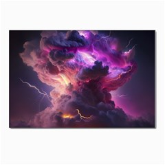 Cloud Heaven Storm Chaos Purple Postcard 4 x 6  (pkg Of 10) by Sarkoni