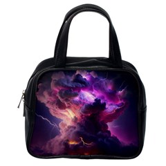 Cloud Heaven Storm Chaos Purple Classic Handbag (one Side) by Sarkoni