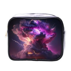 Cloud Heaven Storm Chaos Purple Mini Toiletries Bag (one Side) by Sarkoni