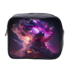 Cloud Heaven Storm Chaos Purple Mini Toiletries Bag (two Sides) by Sarkoni