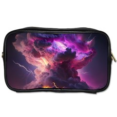 Cloud Heaven Storm Chaos Purple Toiletries Bag (two Sides) by Sarkoni