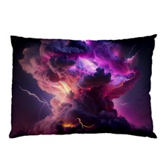 Cloud Heaven Storm Chaos Purple Pillow Case (two Sides) by Sarkoni