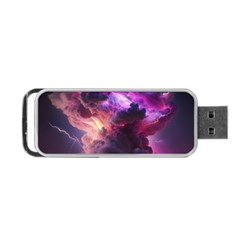 Cloud Heaven Storm Chaos Purple Portable Usb Flash (one Side) by Sarkoni