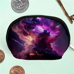 Cloud Heaven Storm Chaos Purple Accessory Pouch (medium) by Sarkoni