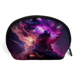 Cloud Heaven Storm Chaos Purple Accessory Pouch (large) by Sarkoni