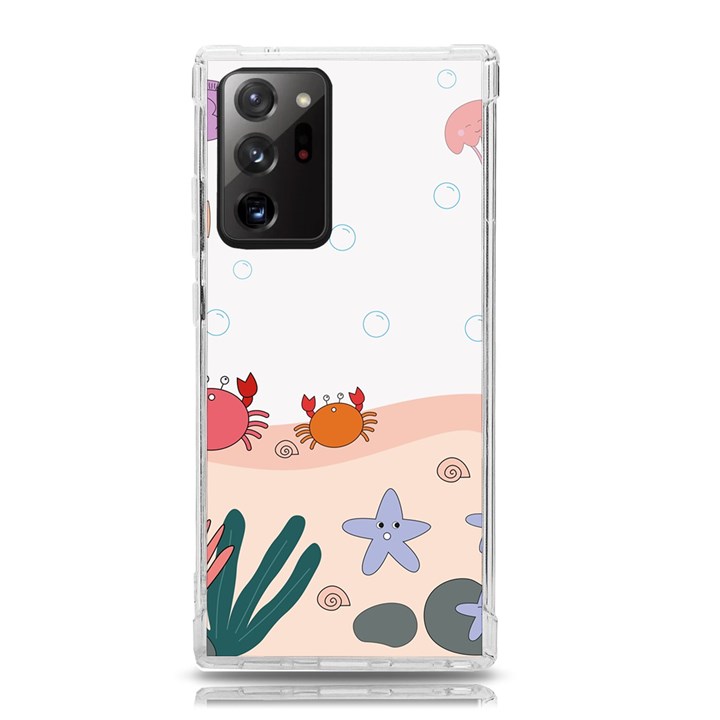 Cartoon Marine Life Marine Drawing Samsung Galaxy Note 20 Ultra TPU UV Case