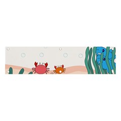 Cartoon Marine Life Marine Drawing Banner And Sign 4  X 1  by Sarkoni