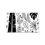 Leaves Plants Doodle Drawing Sticker Rectangular (100 pack) Front