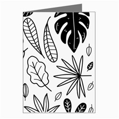 Leaves Plants Doodle Drawing Greeting Card by Sarkoni