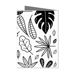 Leaves Plants Doodle Drawing Mini Greeting Cards (pkg Of 8)