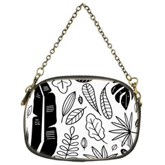 Leaves Plants Doodle Drawing Chain Purse (one Side) by Sarkoni