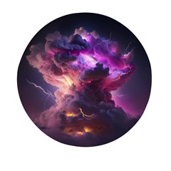 Cloud Heaven Storm Chaos Purple Mini Round Pill Box by Sarkoni