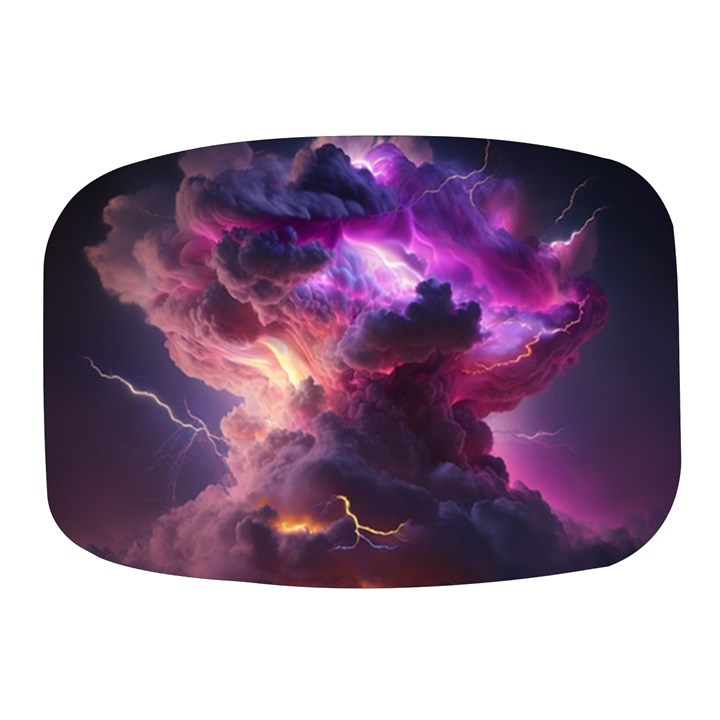 Cloud Heaven Storm Chaos Purple Mini Square Pill Box