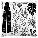 Leaves Plants Doodle Drawing Large Cushion Case (One Side) Front