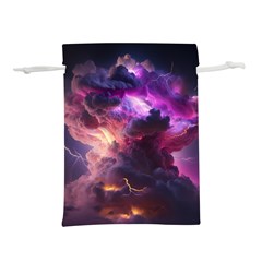 Cloud Heaven Storm Chaos Purple Lightweight Drawstring Pouch (s) by Sarkoni