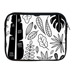 Leaves Plants Doodle Drawing Apple Ipad 2/3/4 Zipper Cases by Sarkoni