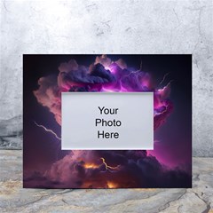 Cloud Heaven Storm Chaos Purple White Tabletop Photo Frame 4 x6 