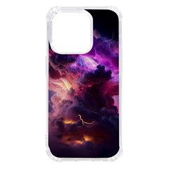 Cloud Heaven Storm Chaos Purple Iphone 14 Pro Tpu Uv Print Case by Sarkoni