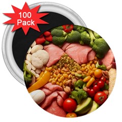 Fruit Snack Diet Bio Food Healthy 3  Magnets (100 Pack) by Sarkoni