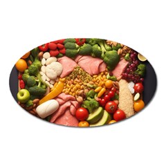 Fruit Snack Diet Bio Food Healthy Oval Magnet by Sarkoni