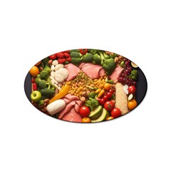 Fruit Snack Diet Bio Food Healthy Sticker Oval (100 Pack) by Sarkoni