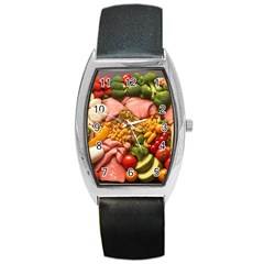 Fruit Snack Diet Bio Food Healthy Barrel Style Metal Watch by Sarkoni