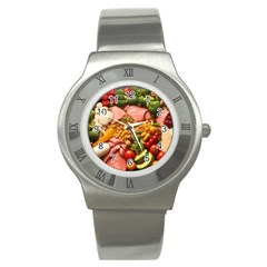 Fruit Snack Diet Bio Food Healthy Stainless Steel Watch by Sarkoni