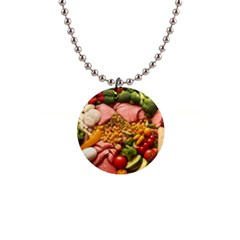 Fruit Snack Diet Bio Food Healthy 1  Button Necklace by Sarkoni