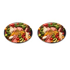 Fruit Snack Diet Bio Food Healthy Cufflinks (oval) by Sarkoni