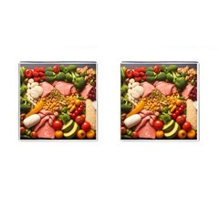 Fruit Snack Diet Bio Food Healthy Cufflinks (square) by Sarkoni