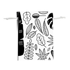 Leaves Plants Doodle Drawing Lightweight Drawstring Pouch (s) by Sarkoni