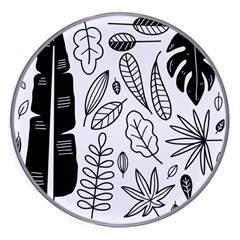 Leaves Plants Doodle Drawing Wireless Fast Charger(white)