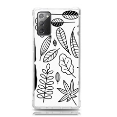 Leaves Plants Doodle Drawing Samsung Galaxy Note 20 Tpu Uv Case by Sarkoni