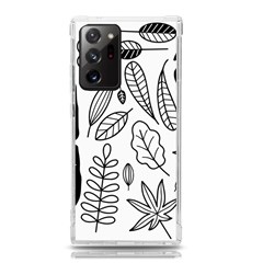 Leaves Plants Doodle Drawing Samsung Galaxy Note 20 Ultra Tpu Uv Case by Sarkoni