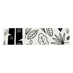 Leaves Plants Doodle Drawing Banner And Sign 4  X 1  by Sarkoni