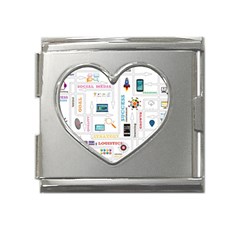 Illustrations Startup Business Organization Mega Link Heart Italian Charm (18mm) by Sarkoni